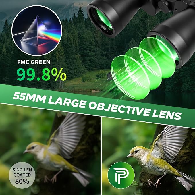 Pankoo 20x55 Binoculars for Adults High Powered – Large View Waterproof Optics - Image 4
