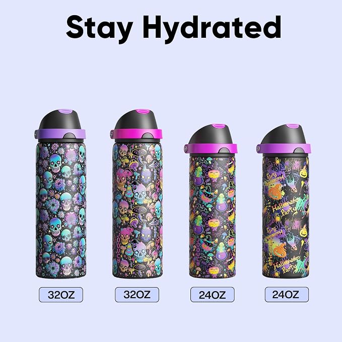 Insulated Water Bottle with Straw - Image 6