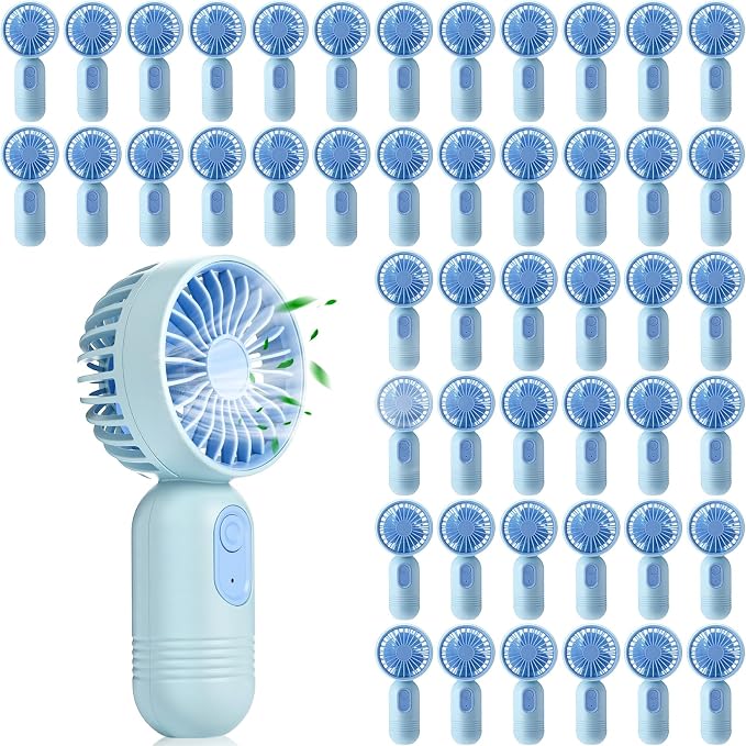 Rossesay 48 Pcs Mini Portable Fan Bulk Cute Handheld Lightweight Small Little by Rossesay