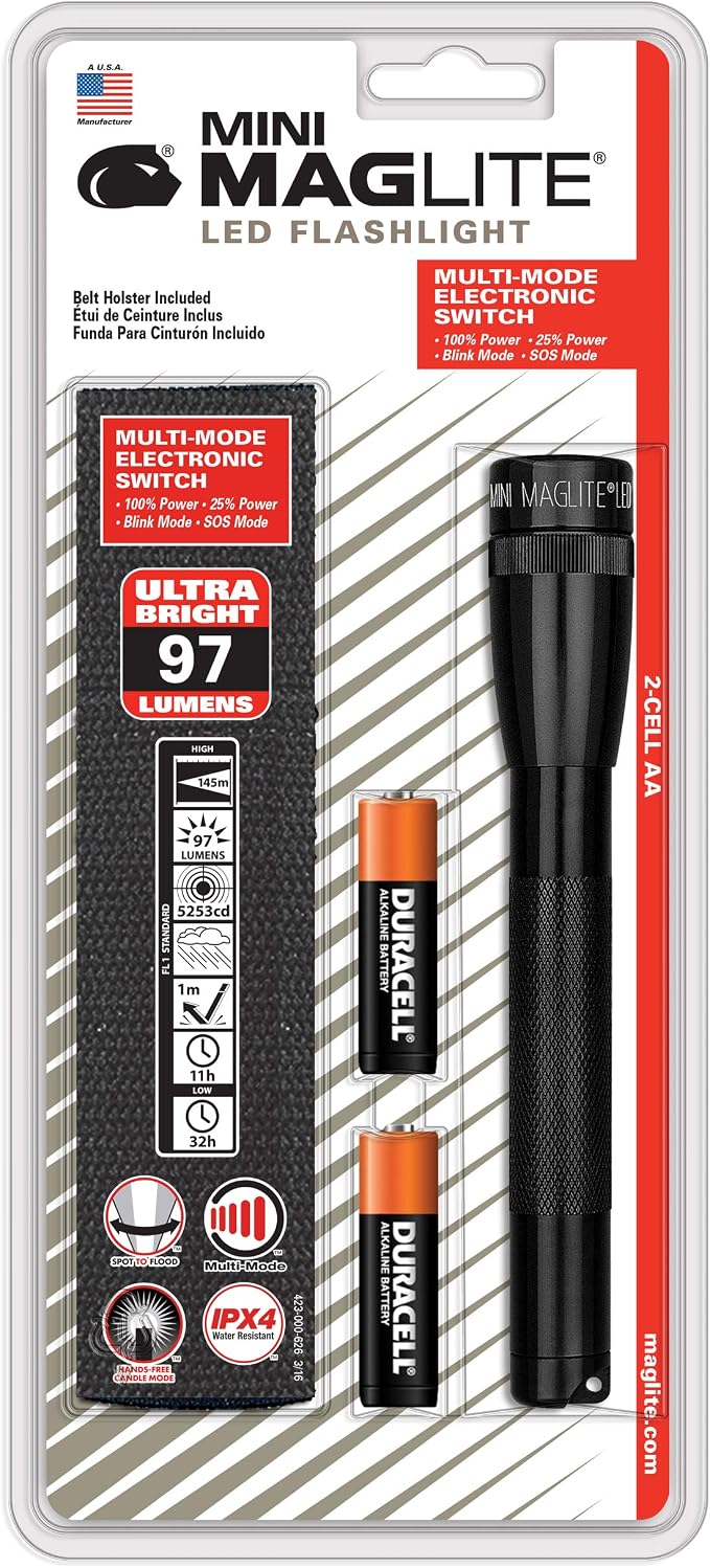 MagLite Mini LED 2-Cell AA Flashlight – High-Powered Compact LED Light - Image 2