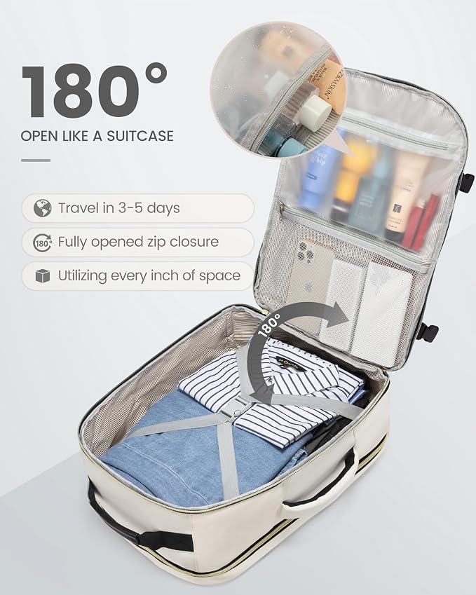 LOVEVOOK Travel Backpack for Women & Men 40L, Airline Approved Carry On - Image 2