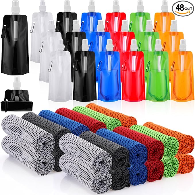 Teenyyou 48 Collapsible Water Bottles Bulk 16 oz by Teenyyou