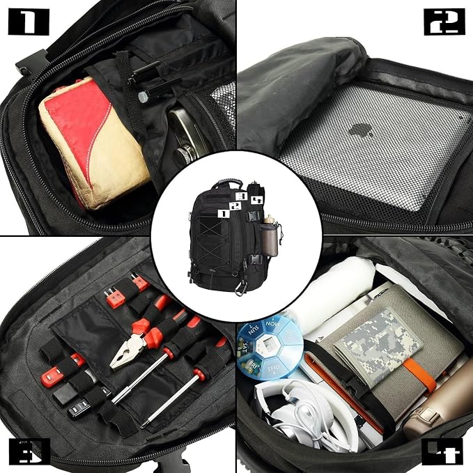 Large Military Bug Out Bag 3 Day Pack Expandable Backpack Army Daypack - Image 4