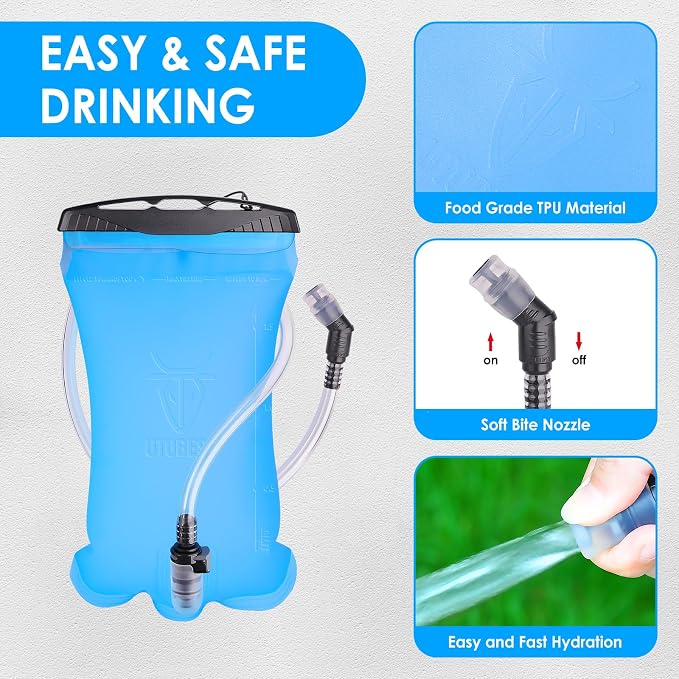 UTOBEST Hydration Bladder, 1.5L TPU Water Bladder BPA Free, Wide Opening - Image 6