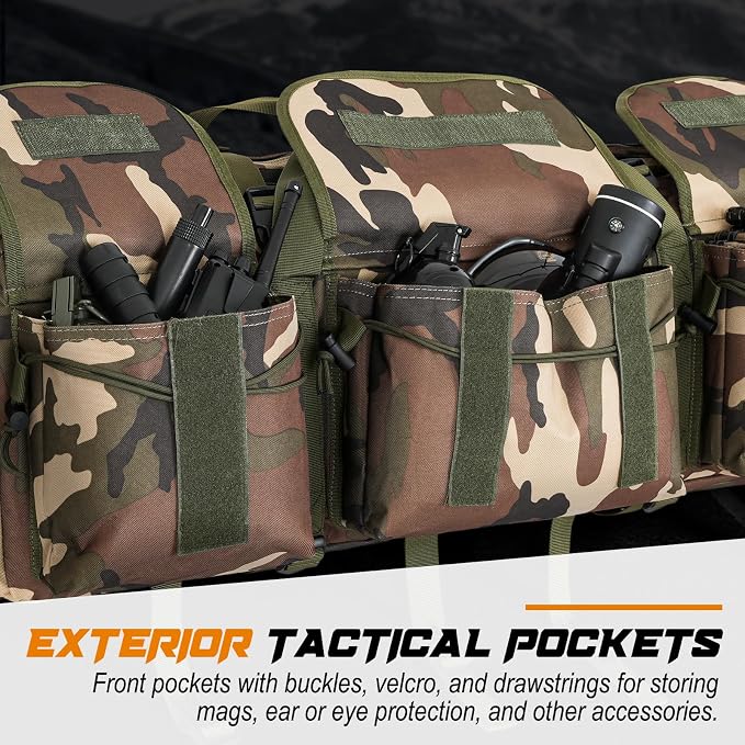 DULCE DOM 36 42 48 Inch Double Rifle Case, Tactical Soft Padded Backpack - Image 4