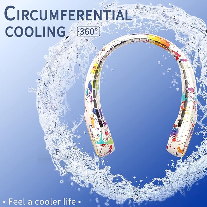 FrSara Neck Fan, Portable Personal Fan Strong Wind, Air Volume, 360° Cooling - Image 5
