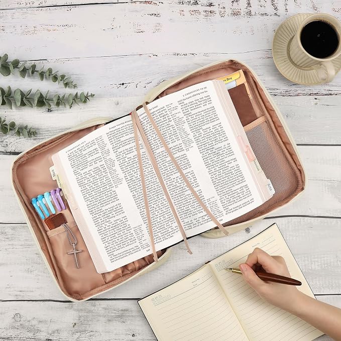 FINDCOZY Bible Cover for Women, Durable Carrying Book Case Church Bag for - Image 5