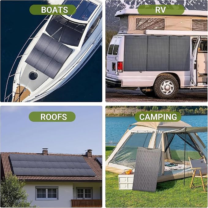 ALLPOWERS SF200 Flexible Solar Panel 200w Ultra Thin 3mm Bendable - Image 9
