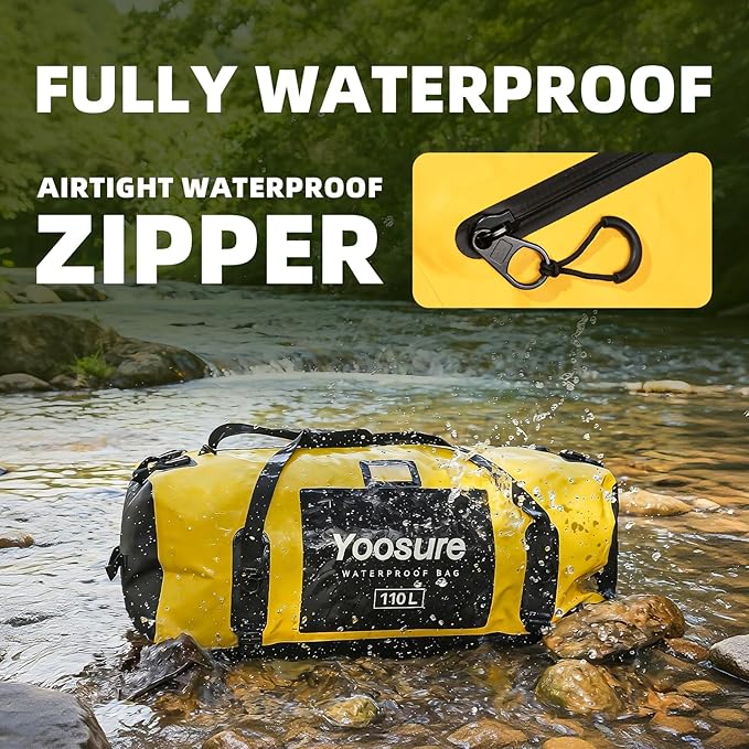 Airtight Zipper Waterproof Duffel Bag 110L- 700D PVC Dry Bag Extra Large Dry - Image 2