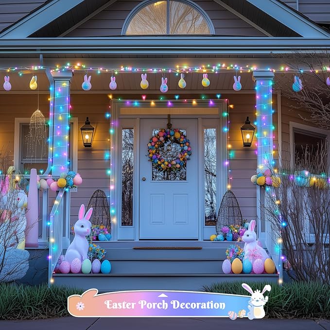JMEXSUSS 400 LED Easter Lights Indoor Outdoor, 132FT Easter String Lights Plug - Image 2