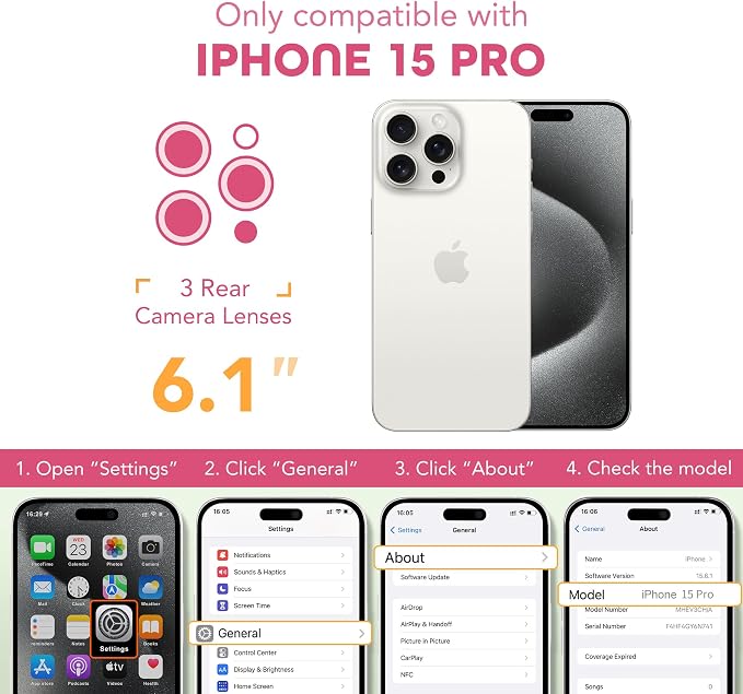 TIESZEN for iPhone 15 Pro Case, Compatible - Image 8