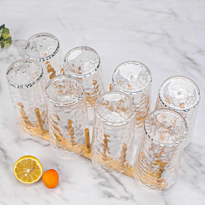 BPA-Free Plastic Tumblers 8 Pack | Reusable Dishwasher Safe | Stackable - Image 5