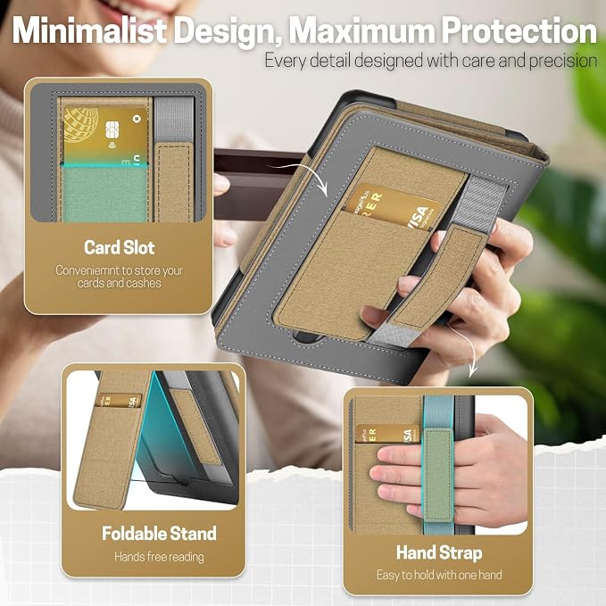 TNP Stand Case with Strap for Kindle Paperwhite 12th Gen 2024 / Kindle - Image 3