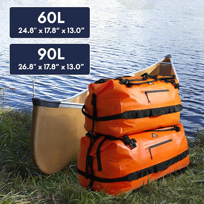 Haimont Large Waterproof Duffel Backpack Roll-Top Heavy Duty Dry Duffle Bag - Image 7