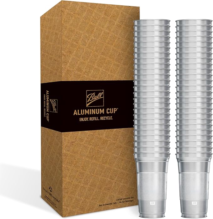 Top Cup – 12 Ounce, Reusable Aluminum Party Cups | Stealth Design | Cold-Holding by TopCup