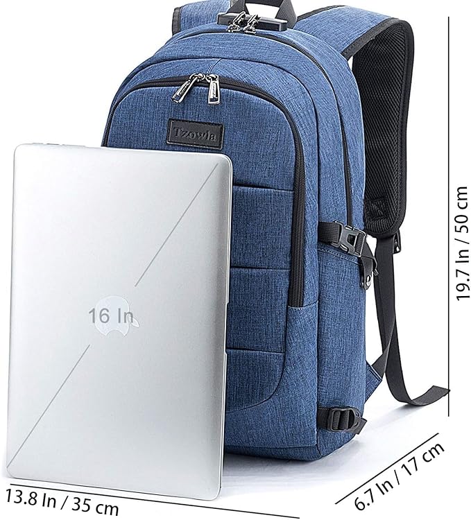 Tzowla Travel Laptop Backpack Water Resistant Anti-Theft Bag - Image 5