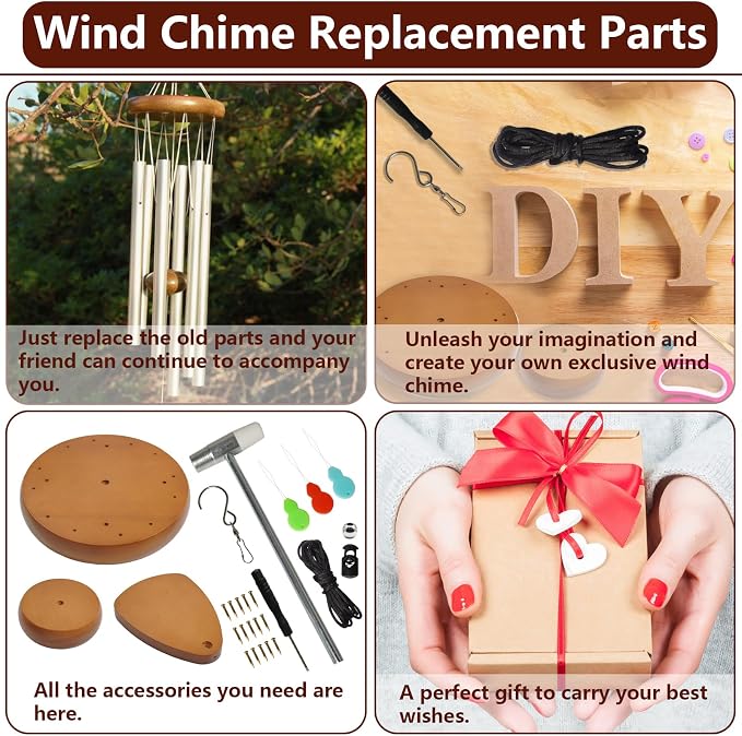 Wind Chime Replacement Parts, Wind Catcher, 19.6FT Nylon Cord, DIY Wind Chime - Image 3