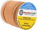 Mandala Crafts Round Genuine Tan Leather Cord by MandalaCrafts