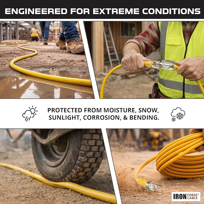 IRON FORGE CABLE 6 Foot Lighted Outdoor Extension Cord - Image 4