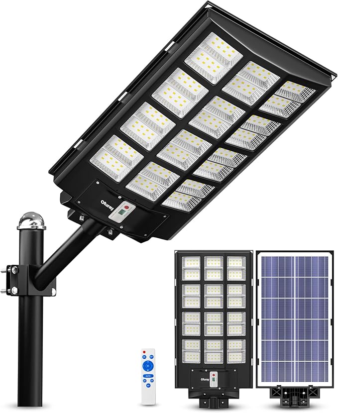 Ofuray Solar Street Lights Outdoor, Solar Security Flood Lights Parking Lot by Ofuray
