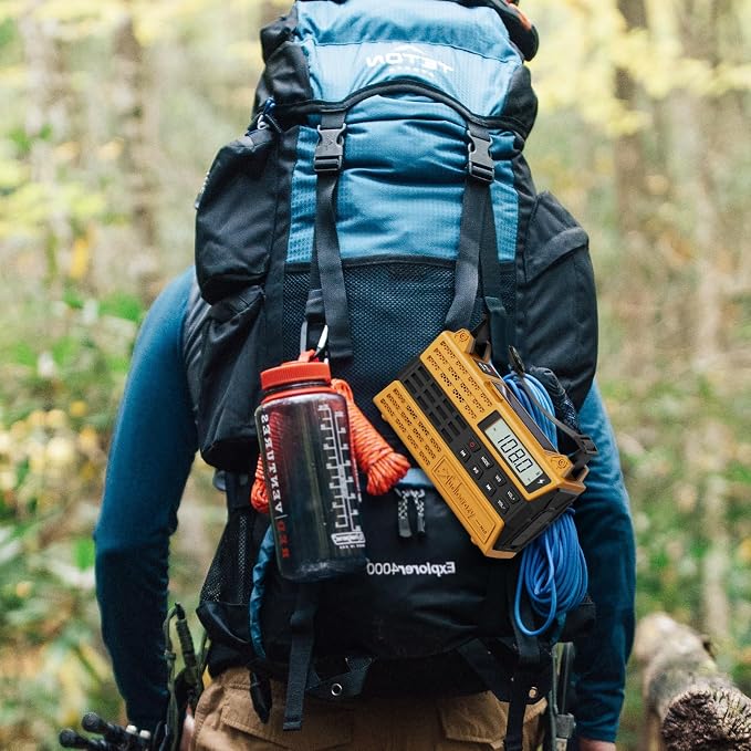 Emergency Radio, 5000mAh/18500mWh Solar Hand Crank Weather Radio - Image 7
