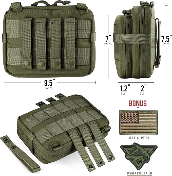 WYNEX Tactical Molle Admin Pouch of Double Layer Design, Admin Pouches Molle - Image 5