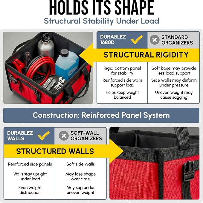 XL Trunk Organizer 3-Section Modular – Extra Large Car Storage - Image 9