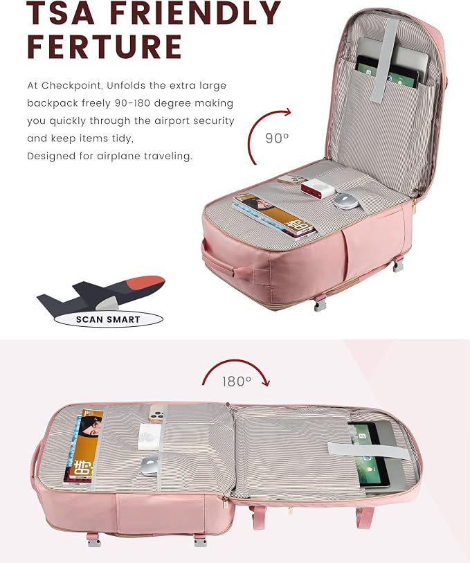 LOVEVOOK Travel Backpack for Women & Men 50L, Airline Approved Carry On - Image 5