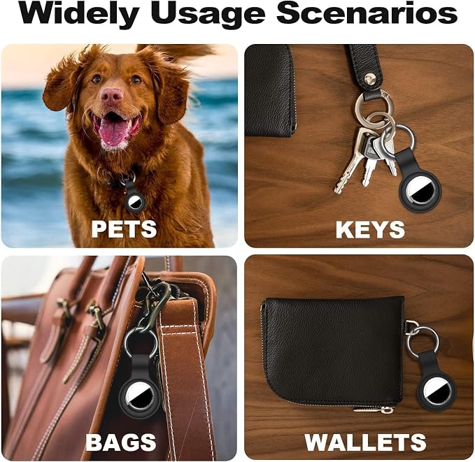 Linsaner Case for AirTag 2nd Gen & 1st Gen, Silicone Holder Keychain Key Ring - Image 6