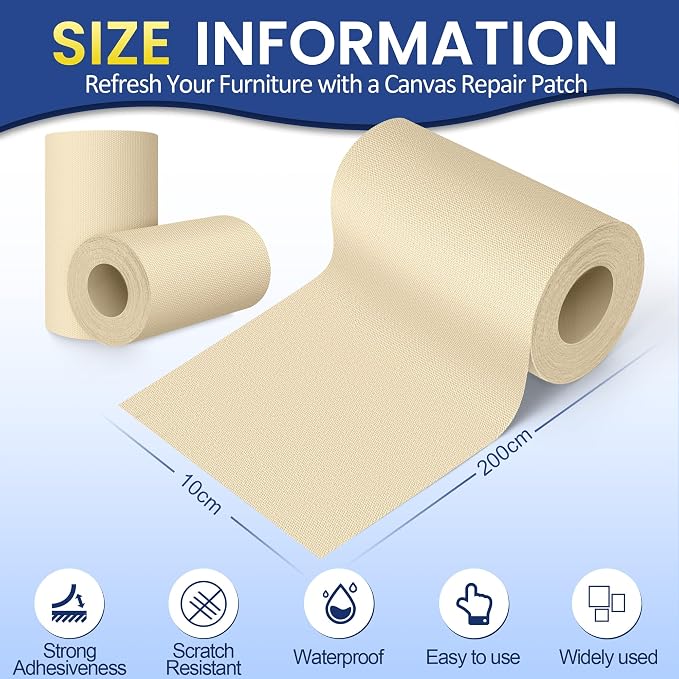 Self-Adhesive Canvas Repair Tape, Fabric Patch Repairs Kit - Image 2