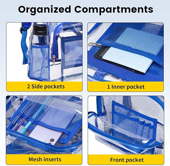 Vorspack Clear Backpack Heavy Duty PVC Transparent Backpack - Image 5