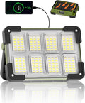 120W Solar Rechargeable Work Light, Portable Flood Light by DANCINGBOAR