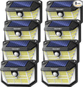 TECKNET 231 LED Solar Motion Lights Outdoor Waterproof, 8 Pack 300° Angle & 3 by Tecknet