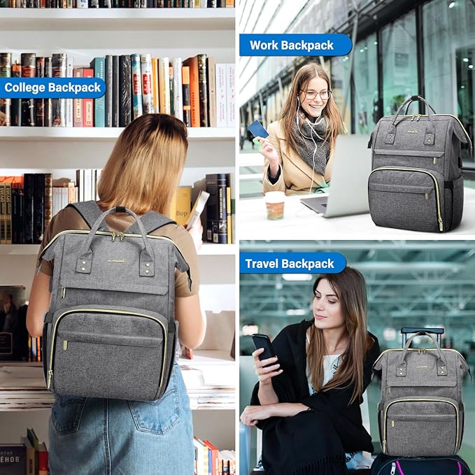 LOVEVOOK 17 inch Laptop Backpack Women, Large Travel Computer Back Pack - Image 5