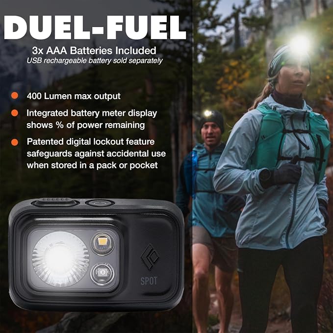 BLACK DIAMOND Spot 400 Headlamp | 400 Lumens Brightness, Dimmable | Waterproof - Image 2