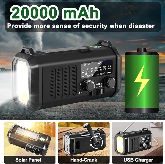 Leaton Emergency Hand Crank NOAA Weather Radio - Image 4
