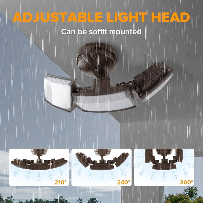 LUTEC 75W 8000 Lumen Floods Light Outdoor, Switch Controlled LED Security Lights - Image 4