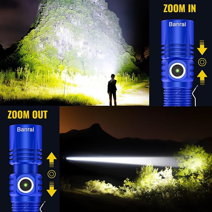 Banral Rechargeable Tactical Flashlights, High Lumens Small Mini USB-C LED - Image 6