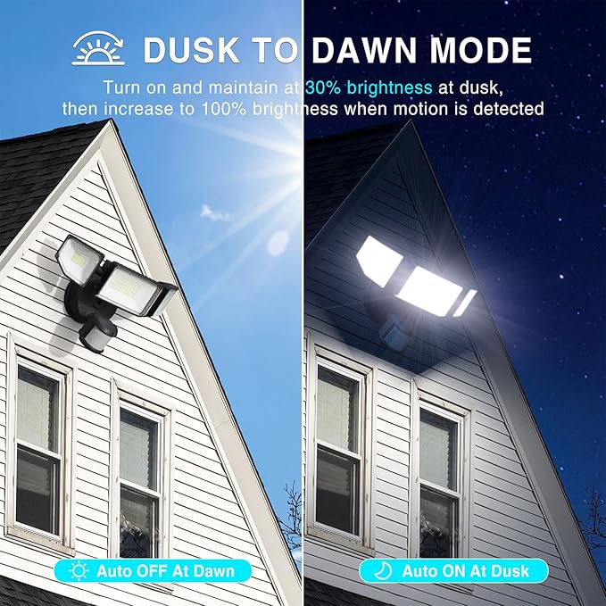Abovizo 85W Motion Sensor Outdoor Light, 8500LM Ultra-Bright LED Security Light - Image 6