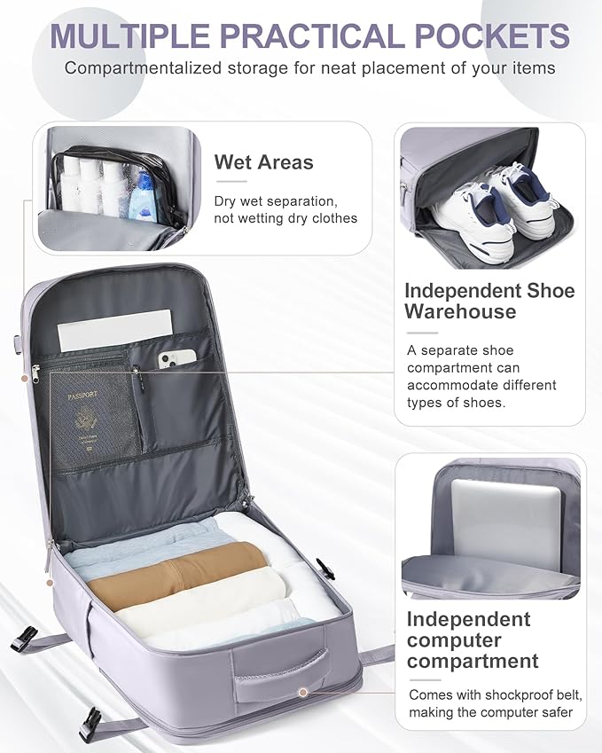 coowoz Large Travel Backpack Carry On - Image 5