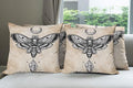 Ambesonne Fantasy Throw Pillow Cushion Case Pack of 4, Dead Head Hawk Moth Luna by Ambesonne