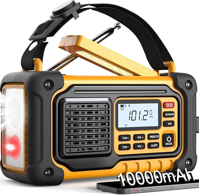 Emergency Weather Radio, AM/FM/SW/NOAA Hand Crank Radio by SIYEGK