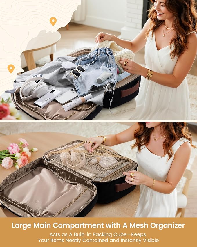 LOVEVOOK 50L Travel Backpack for Men & Women, Airline Approved Carry On Luggage - Image 3