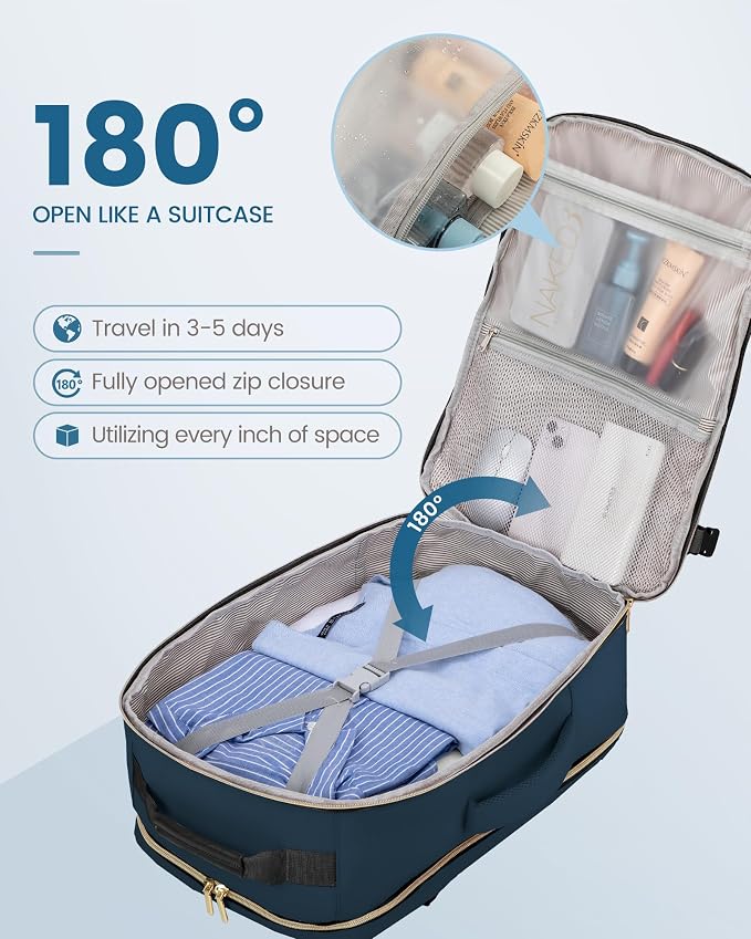 LOVEVOOK Travel Backpack for Women & Men 50L, Airline Approved Carry On - Image 2