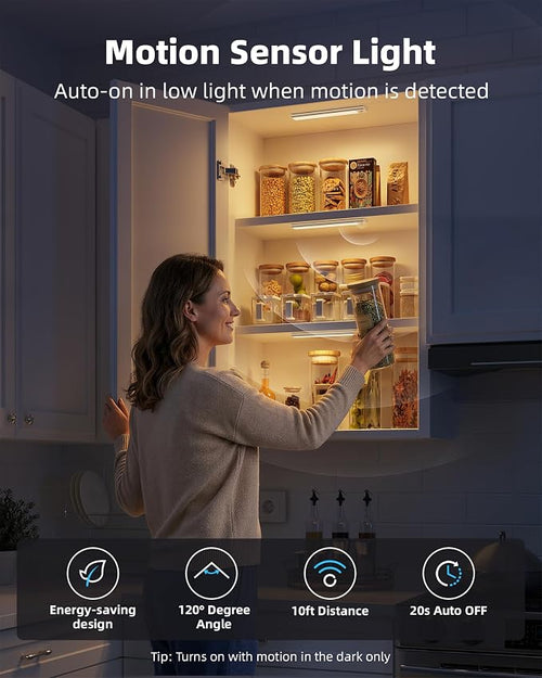 10inch Under Cabinet Lighting, Magnetic Closet Lights, Dimmable & 3 Color Temps - Image 2