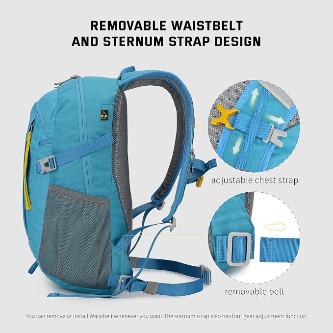 SKYSPER Small Hiking Backpack, 20L Lightweight Travel Backpacks Hiking Daypack - Image 3