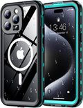 Red2Fire for iPhone 15 Pro Case Waterproof, Phone Case 6.1" Blue/Clear by Red2Fire