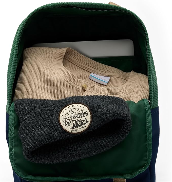 Columbia Unisex Trail Traveler 18L Backpack, Rain Forest/Collegiate Navy - Image 5
