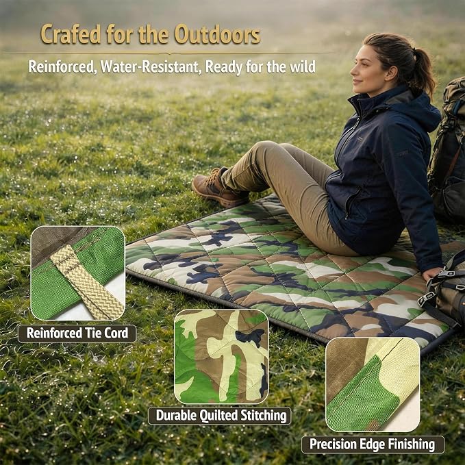 Insulated Camping Blanket | Military Poncho Liner - Image 5