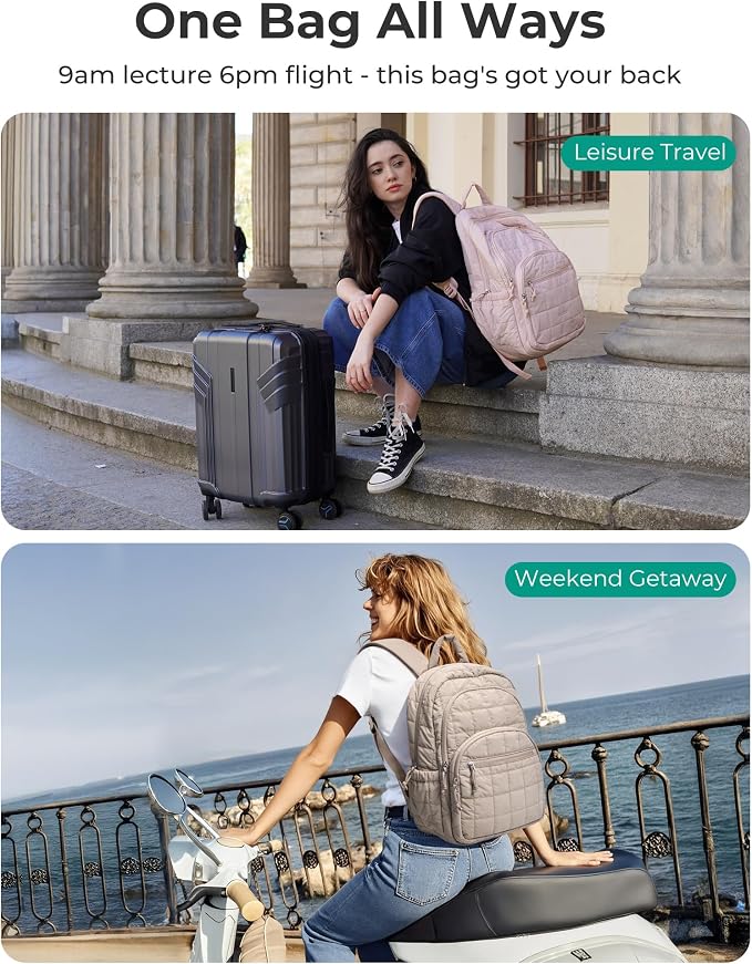 BAGSMART College Laptop Backpack, Travel Backpack - Image 6